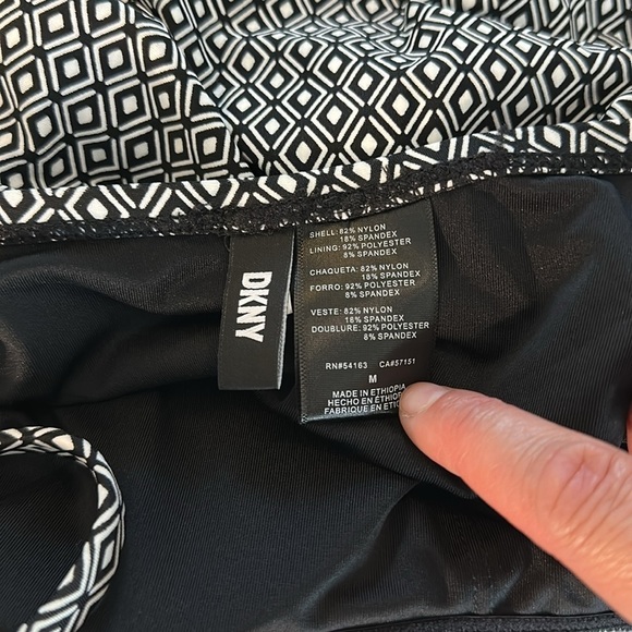 DKNY Black and White One Piece Swimsuit size medium - Picture 8 of 9